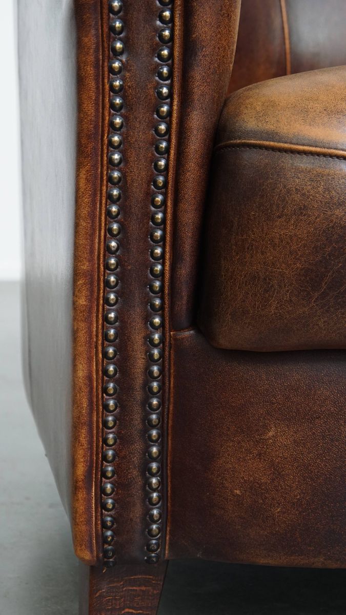 Comfortabele En Karaktervolle Schapenleren Clubfauteuil Met Een Prachtige Kleurstelling image 11