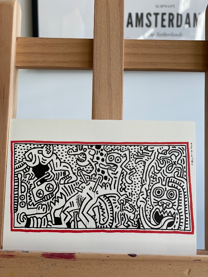 Keith Haring, Untitled, 1984, Vintage 1984-86, Set Of 7 Offset Lithograph Postcards image 4