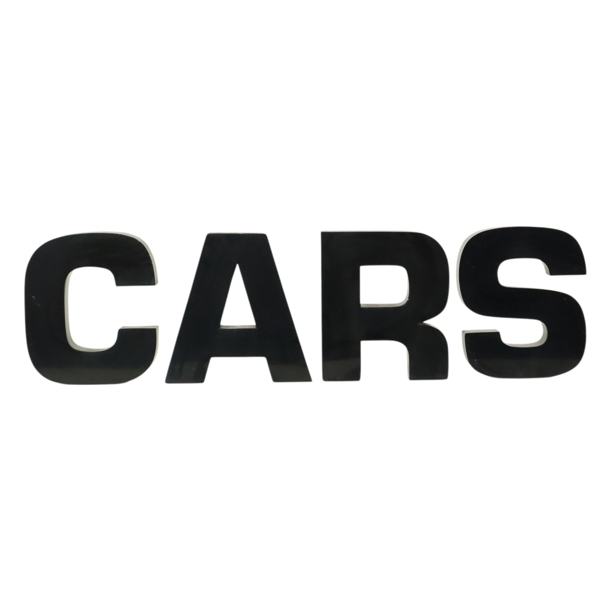 Grote Metalen Letters Cars Zwart Gelakt Reclame Mancave image 3