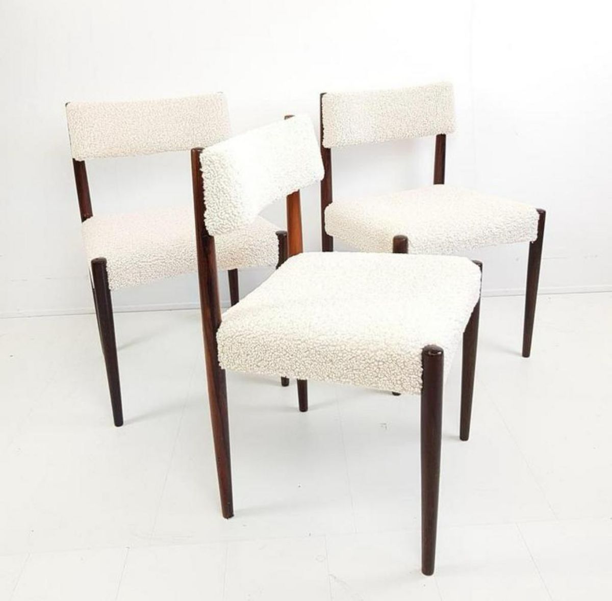 3 Vintage Bovenkamp? Stoelen Teddy Palissander Eetkamerstoel image 2