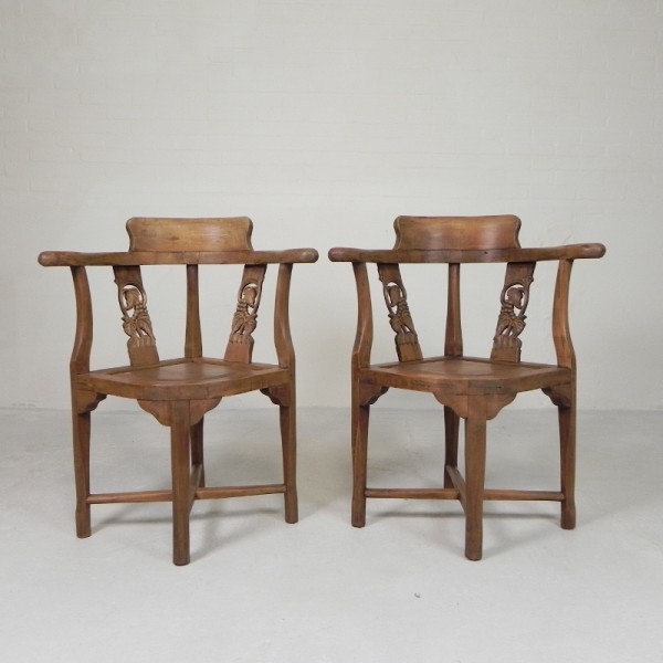 Set Van 2 Hoekstoelen In Teak, Jaren '80 image 8