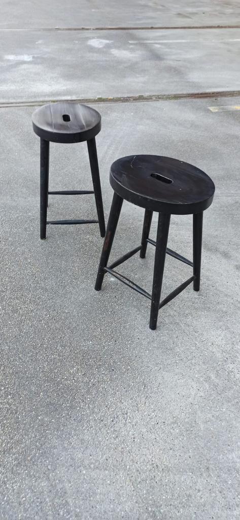 Set Van 2 Vintage Houten Kruks image 8