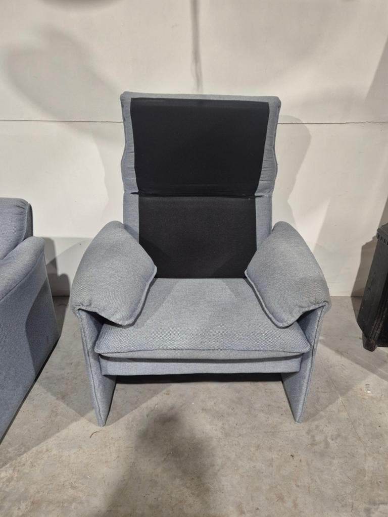 2 X Bora Bora Leolux Fauteuil Grijsblauwe Stof image 13