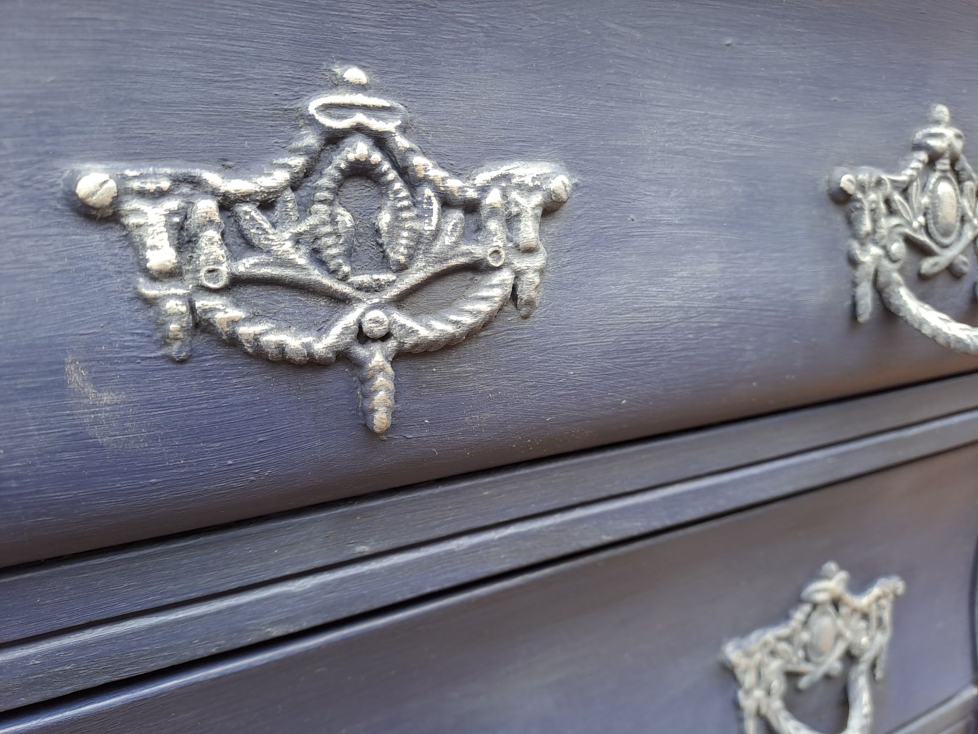 Ladekast - Buikkastje - Blauw Met Zilveren Details image 7