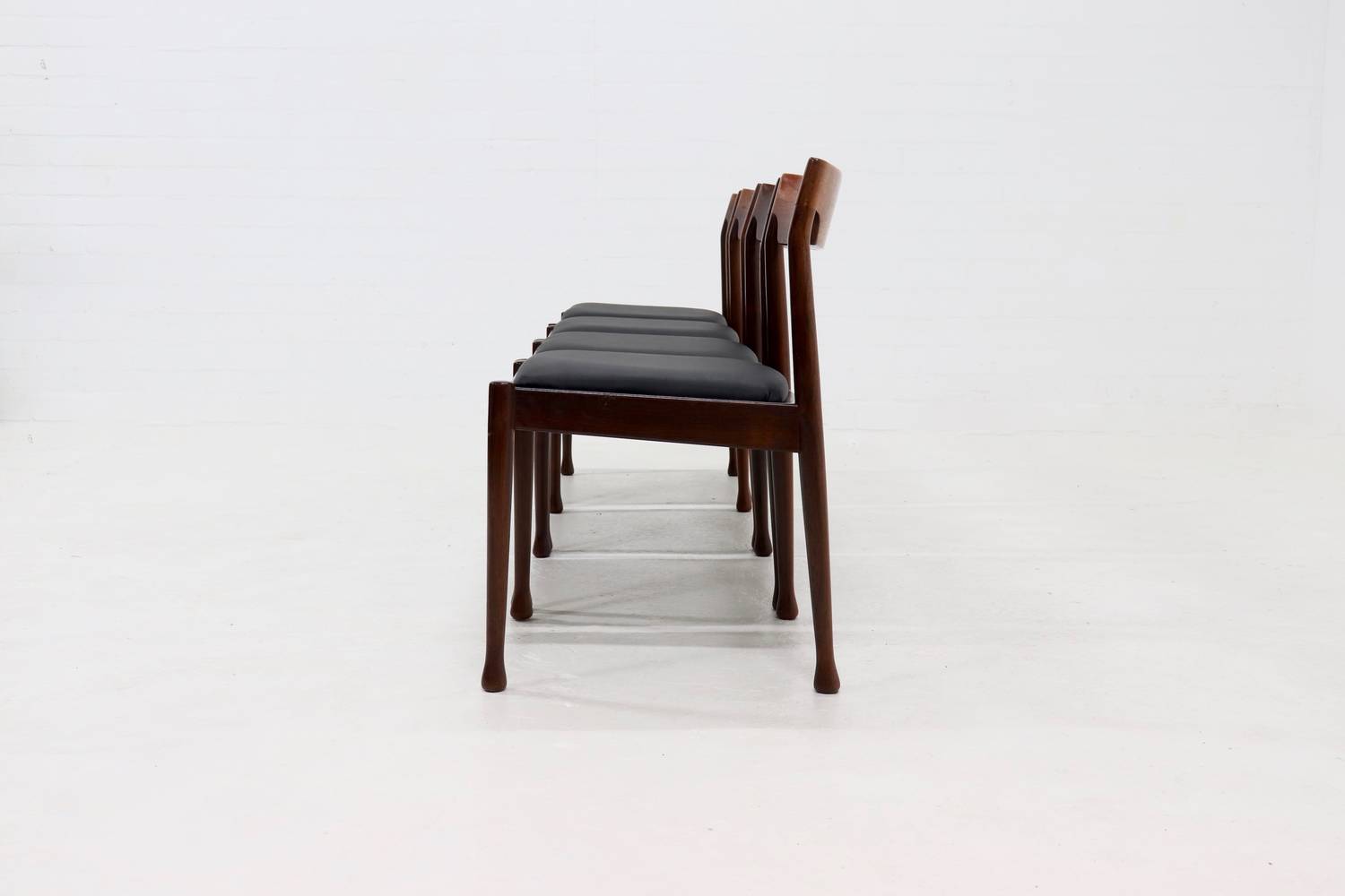 Set Of 4 Solid Rosewood Dining Chairs Danish Design 1960S image 6