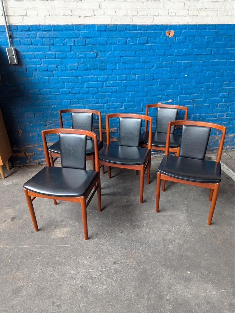 Set 5 (of 6) Deense Teak Stoelen , Findahls Møbelfabrik image 2