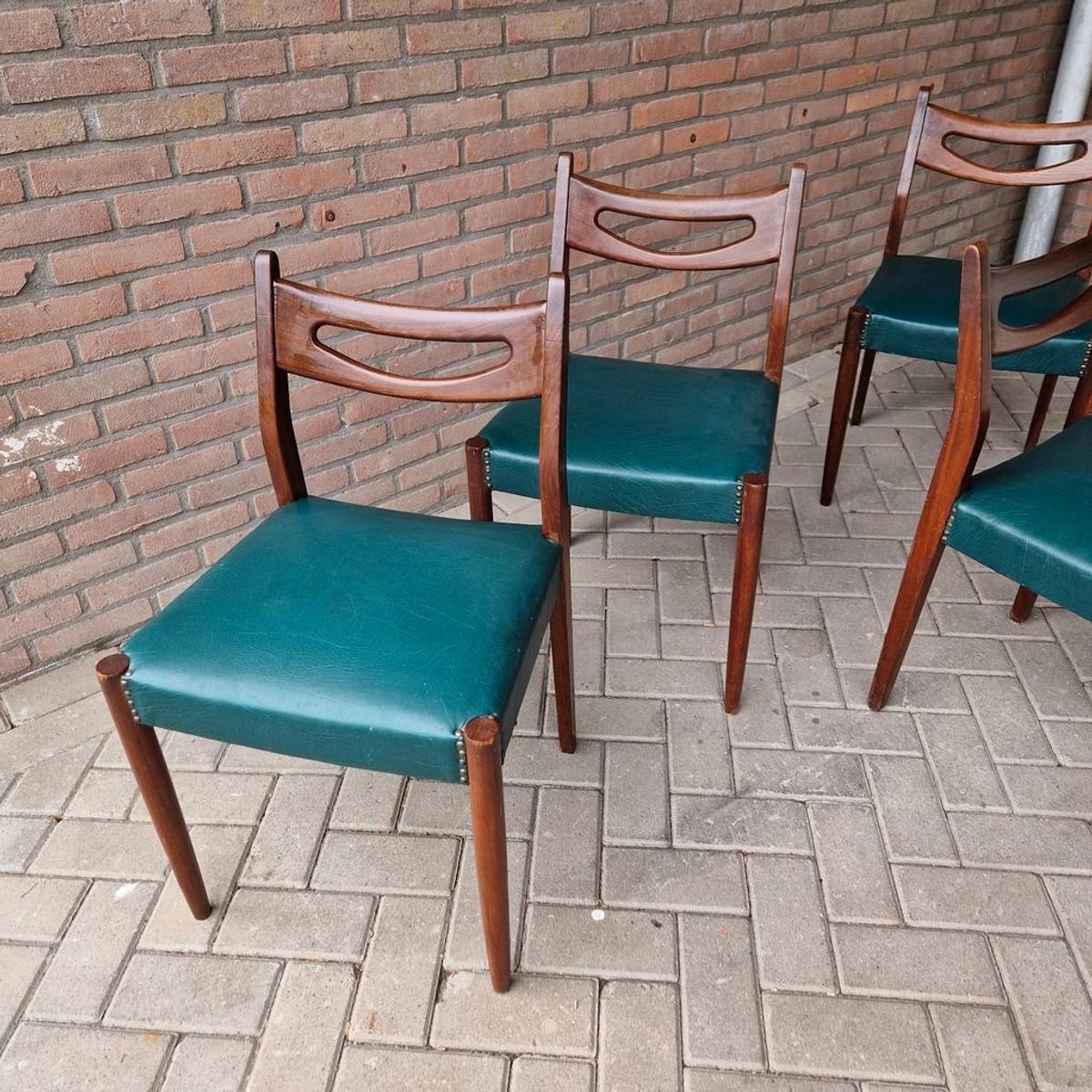 Set 4 Vintage Stoelen Deense Stoelen Jaren 60 image 3