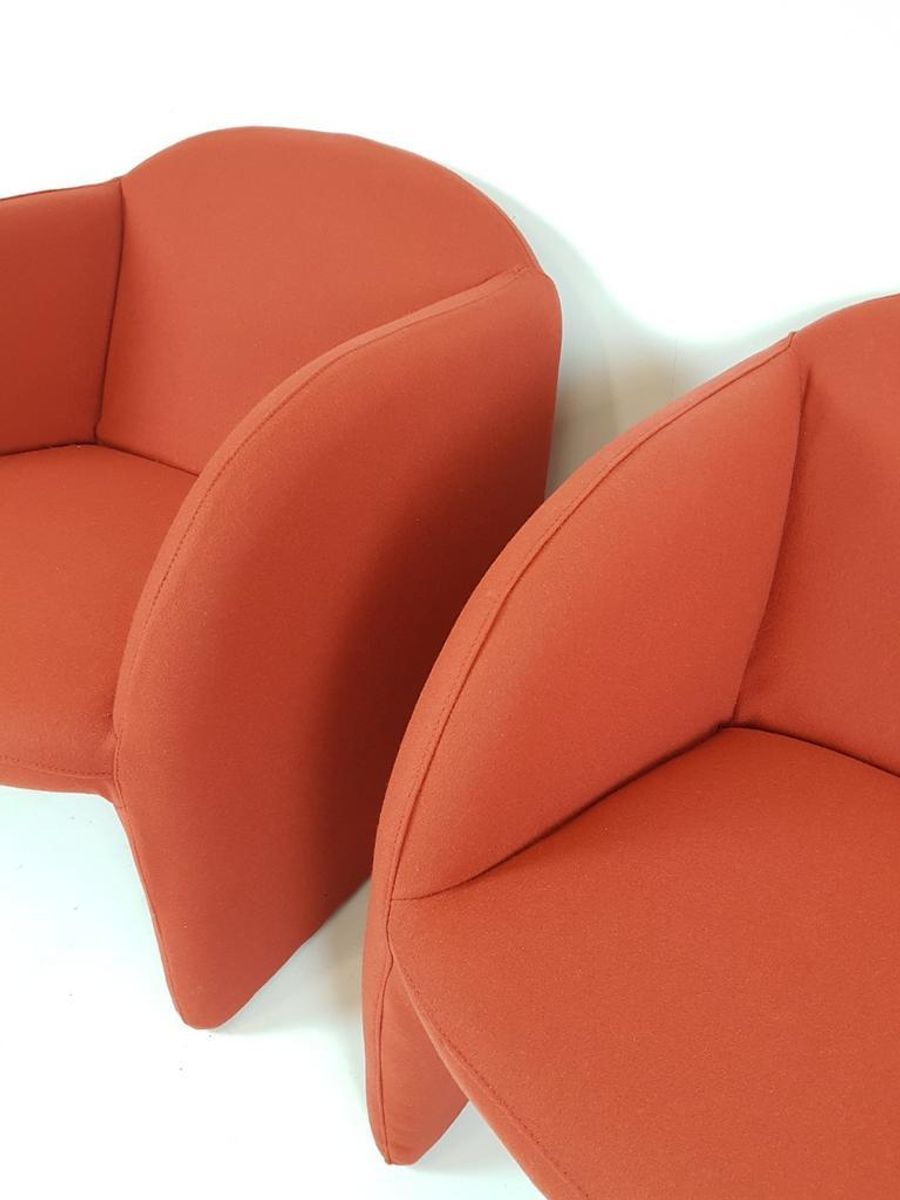 Artifort Ben’s Steenrood / Donker Oranje Fauteuils Ploegstof image 5