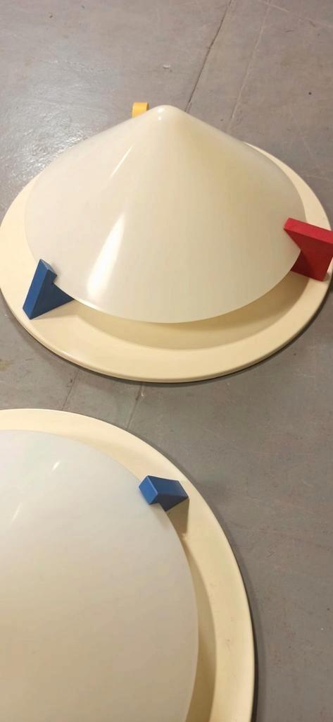 2 Vintage Ikea Memphis Milano Plafondlampen Wandlampen, Set image 14