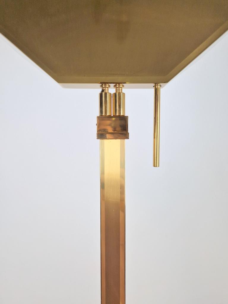 Vintage Deknudt Vloerlamp Messing Regency Uplight Belgie ´70 image 6