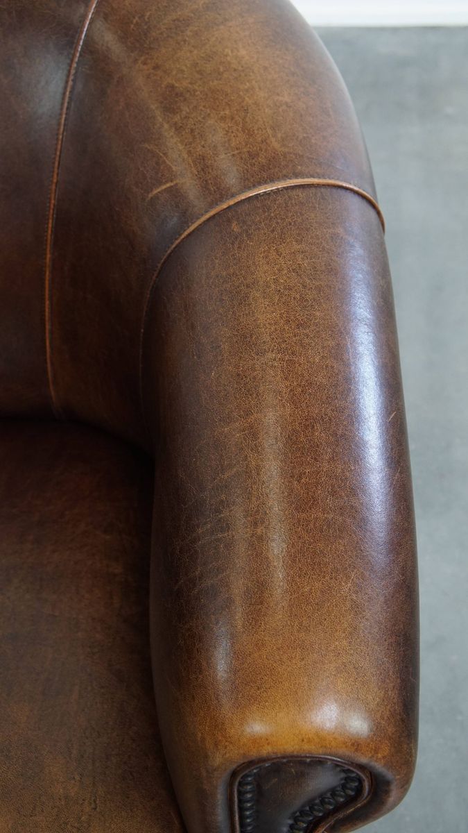 Comfortabele En Karaktervolle Schapenleren Clubfauteuil Met Een Prachtige Kleurstelling image 8