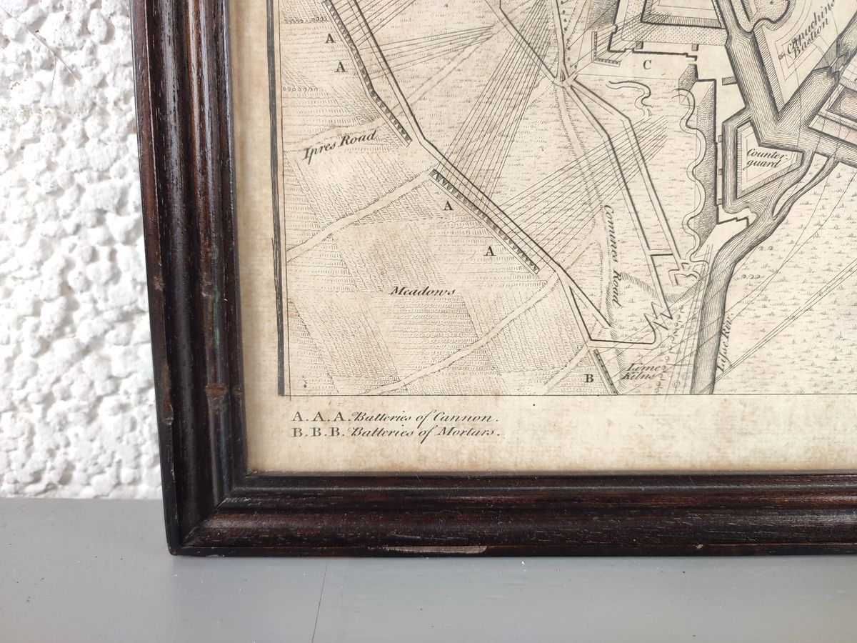 Antieke Kaart Van Menen Ca. 1745 image 4
