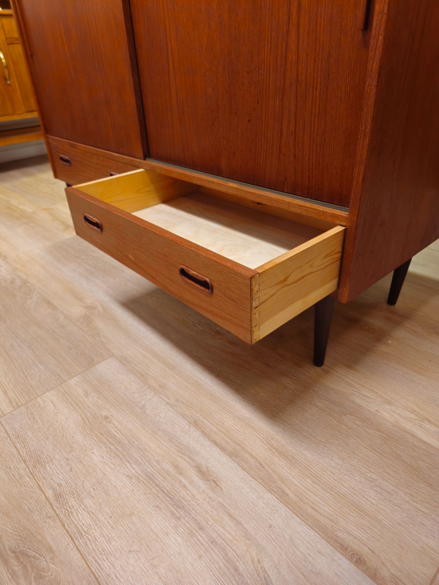 Vintage Deens Highboard Dressoir Teak Kast Kastje image 10