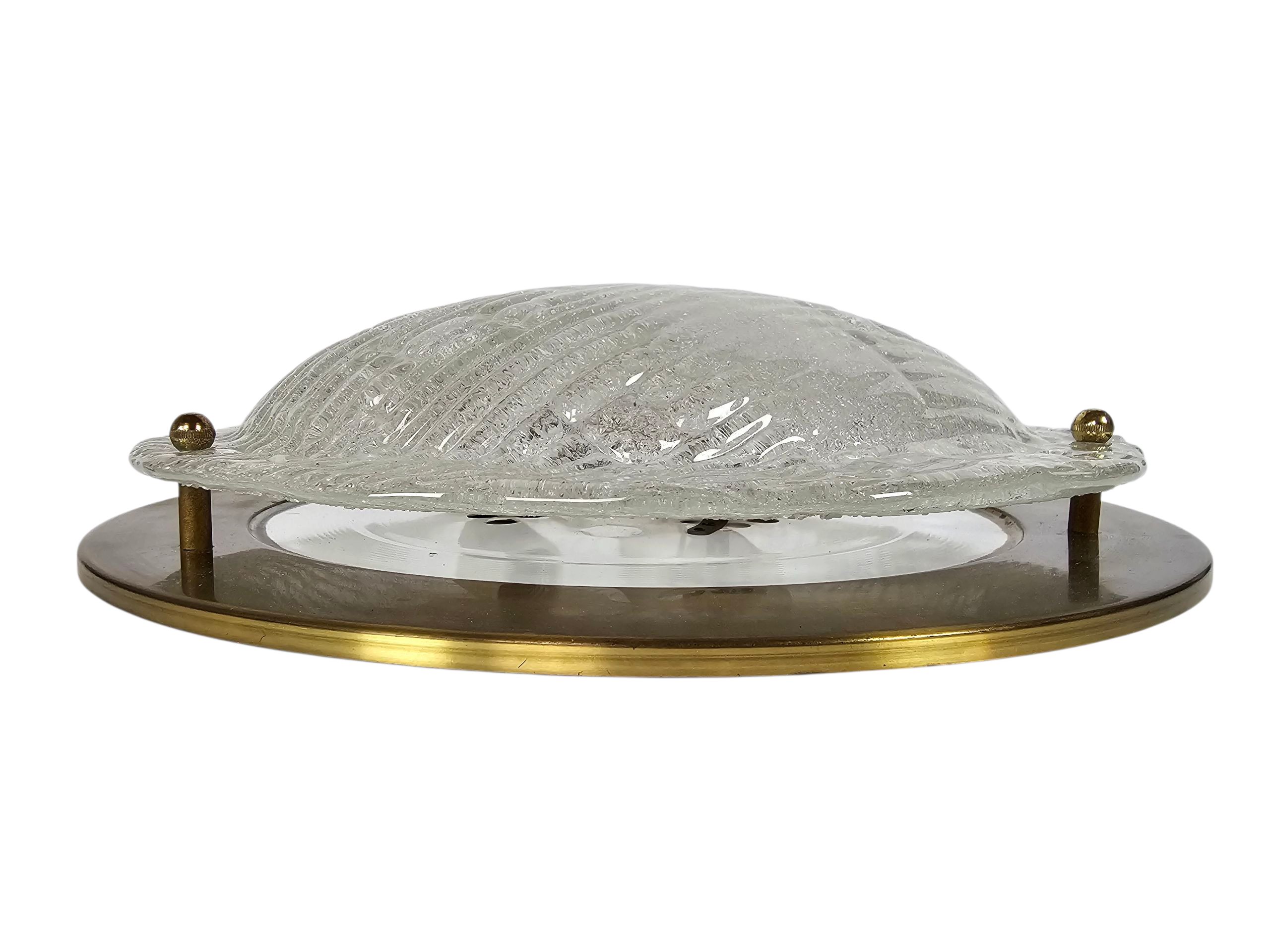 Hillebrand Leuchten - Hollywood Regency Stijl - 'frosted' Glas - Messing - 80's image 7