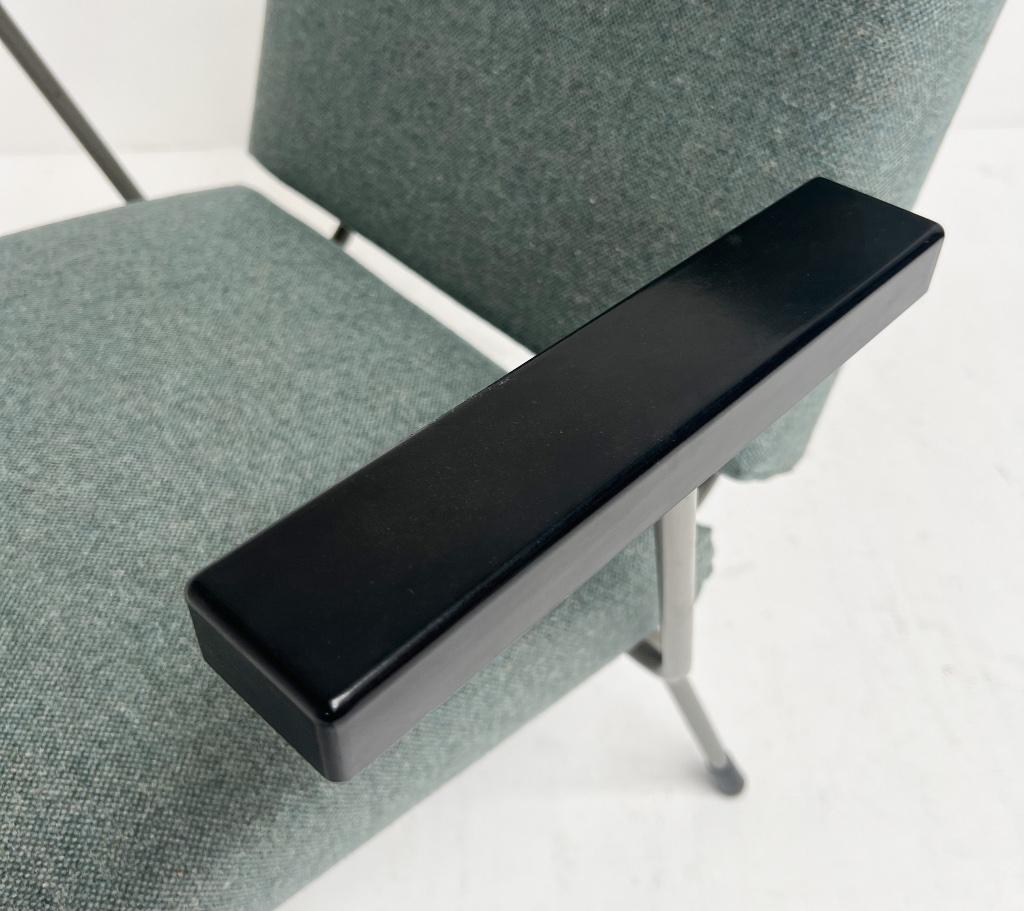 Opnieuw Gestoffeerde Blauwe Gispen 1401 Fauteuil, 1950's image 12