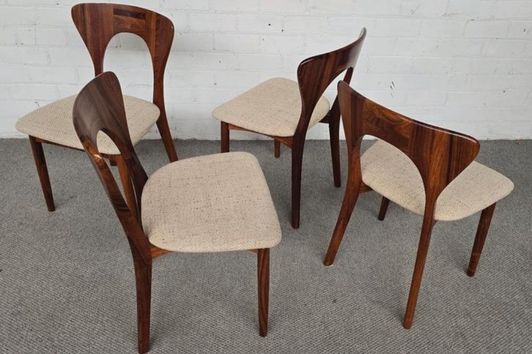 Vintage Set Van 4 Eetkamerstoelen, Nils Koefoed image 2