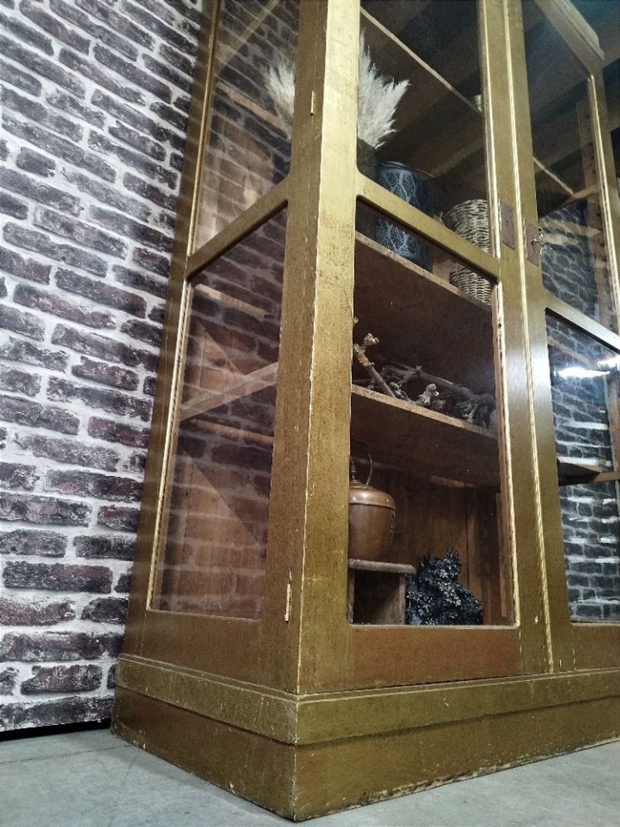Oude Vitrinekast / Schoolkast / Apothekerskast / Buffetkast image 10