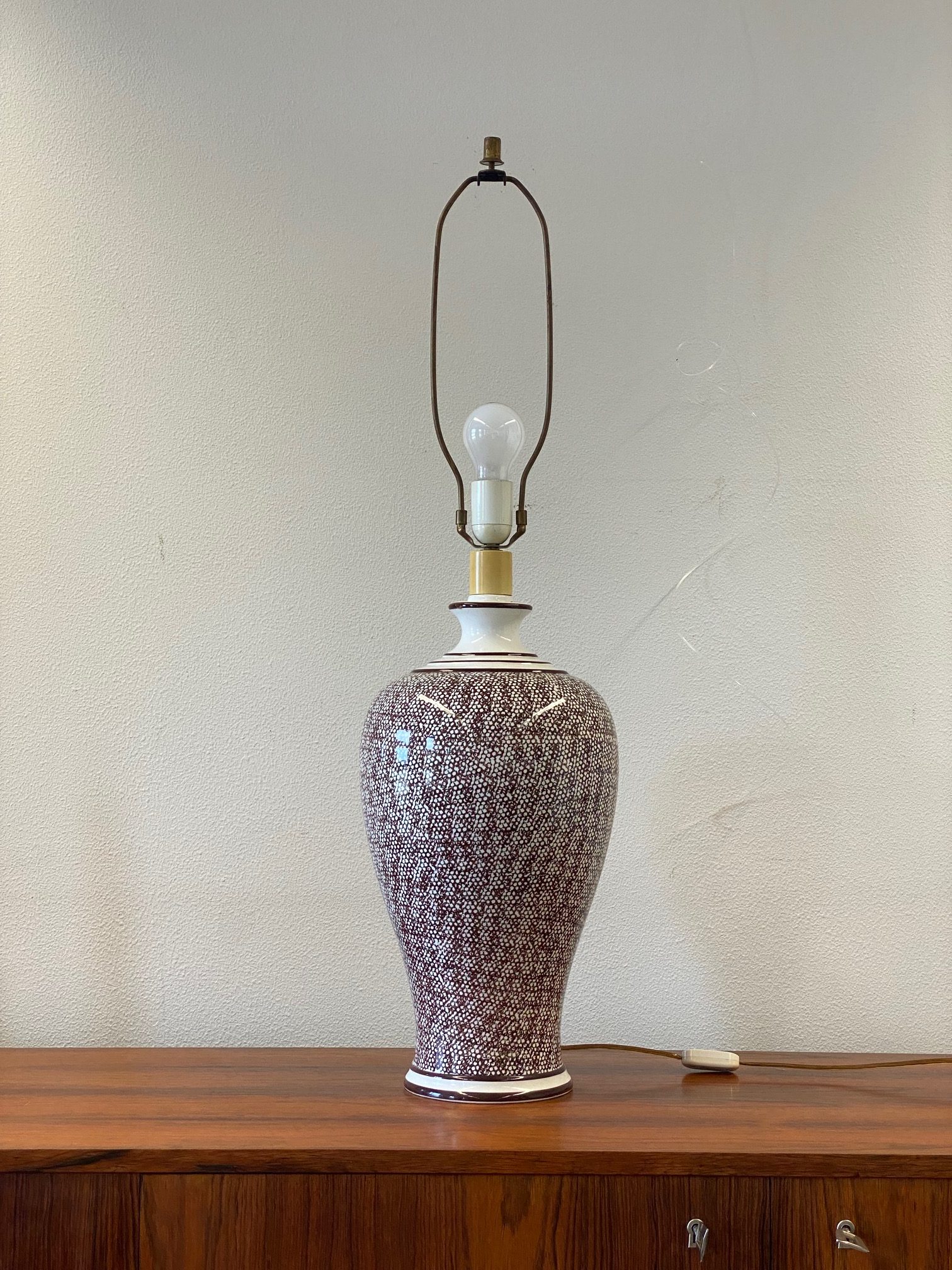 Xl Bruine Keramiek Tafellamp 91Cm Hoog - Schemerlamp - Lamp image 8
