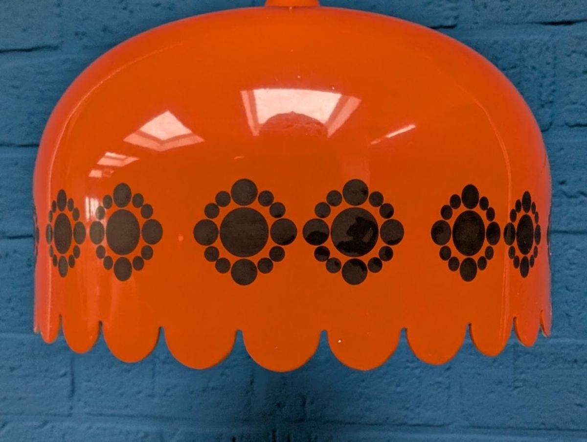 Vintage Oranje Hanglamp, Jaren '60, Deens Design Fog & Mørup image 9