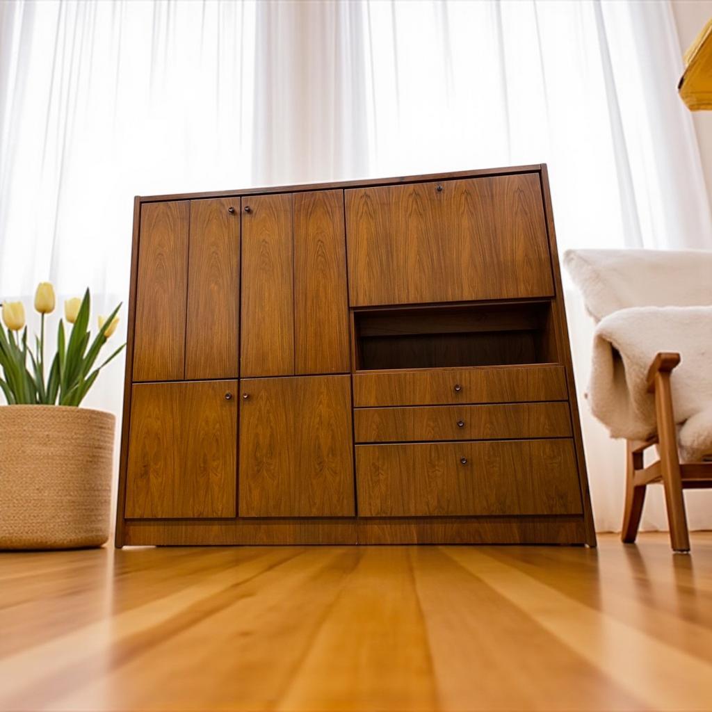 Vintage Houten Kast / Barkast / Vitrine image 2