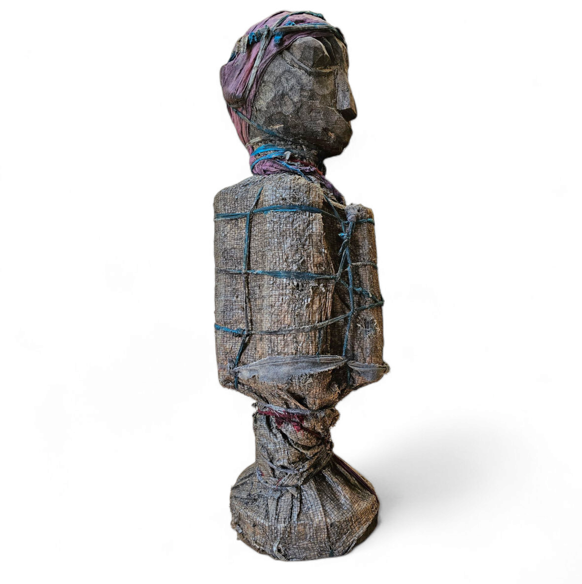 African Sculpture / Multi Material Figure / Height 65 Cm / 1970s image 15