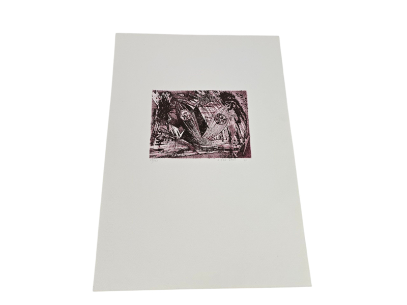 R. Van Imde - Litho - Abstract - Expressief - Gesigneerd - 1987 image 2