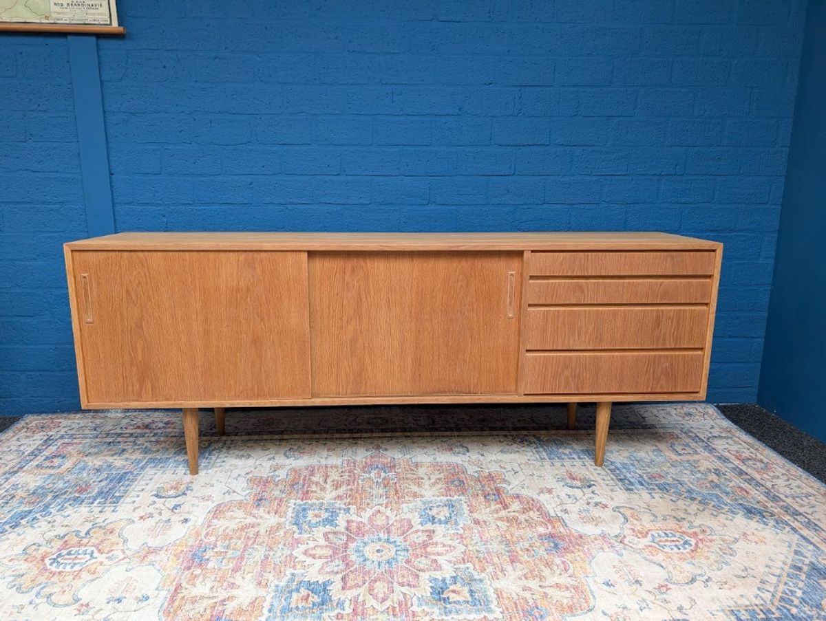 Vintage Eiken Lowboard, Jaren '60, Deens Design image 5