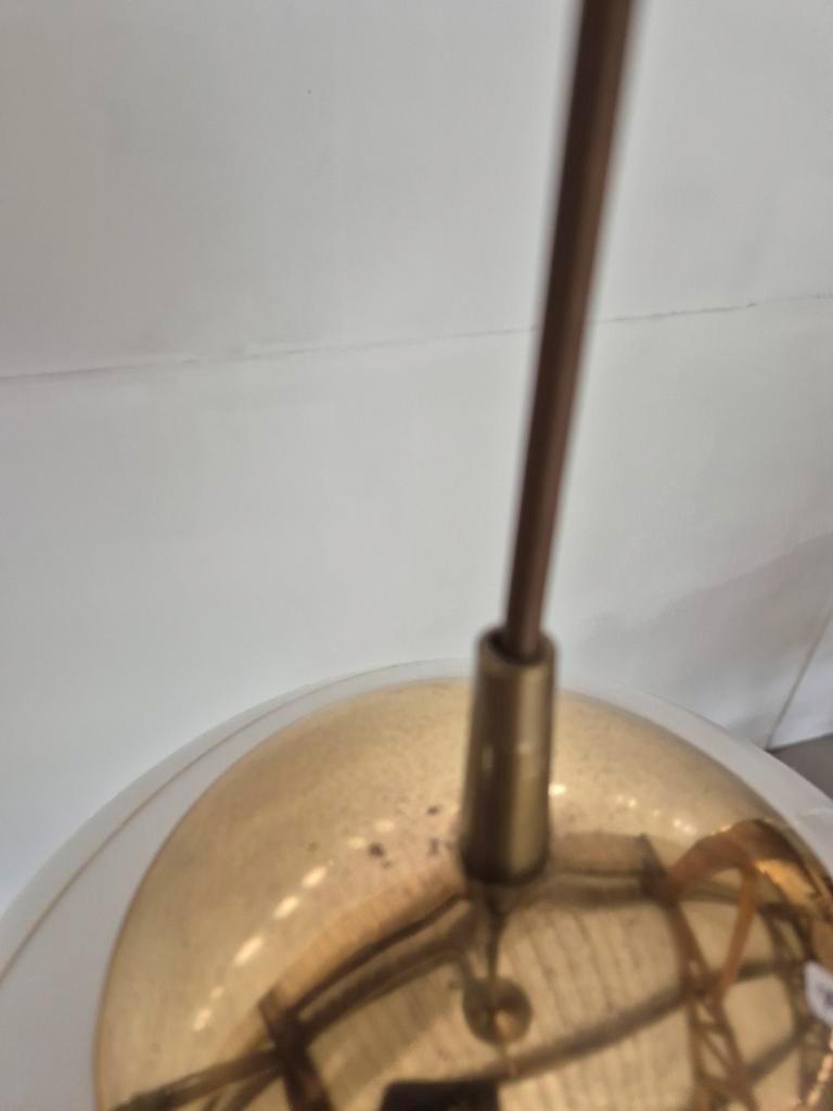 Vintage Opaline Space Age Lamp Met Gouden Randen Globe image 8