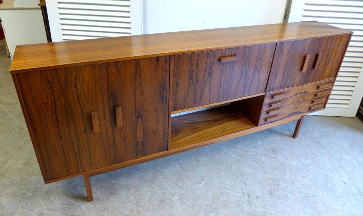 Prachtige Vintage Palissander Highboard Kast image 5