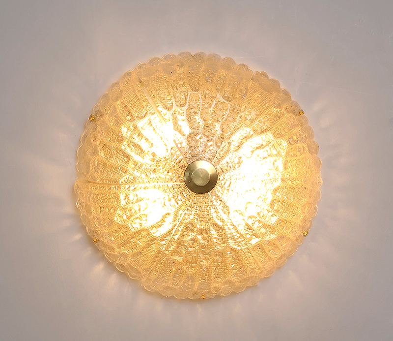 Carl Fagerlund Kristal En Messing Plafonnière, Lyfa 1960s image 6