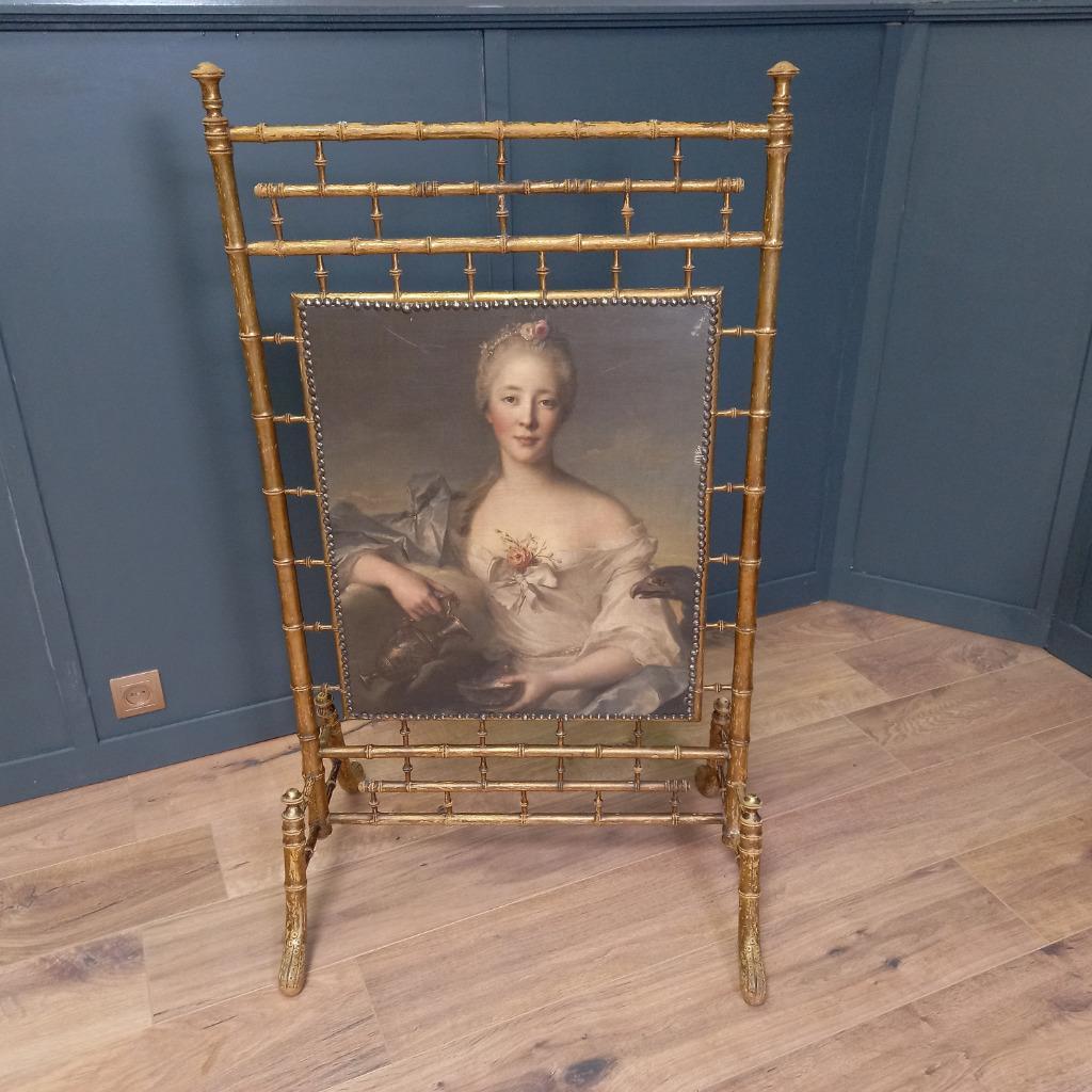 Schitterende Sleets Verguld Antiek Haardscherm image 2