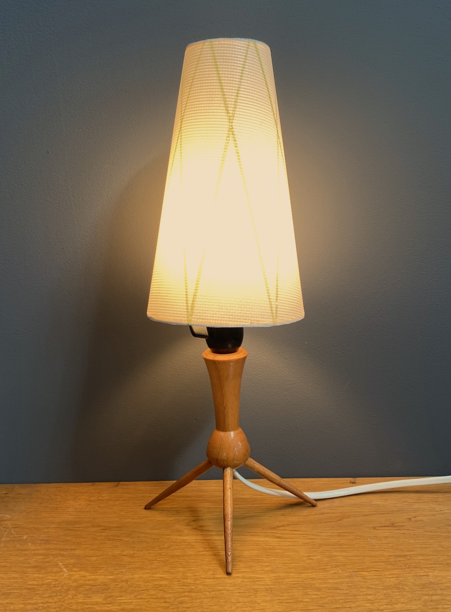 Wood Smalll Table Lamp 1960s image 3