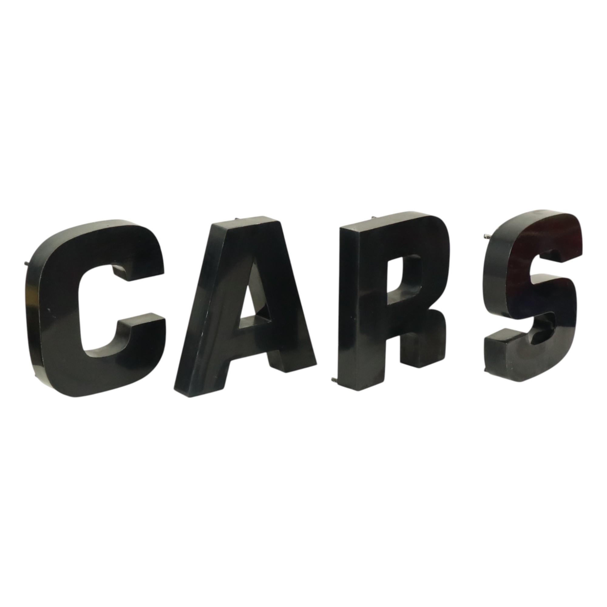 Grote Metalen Letters Cars Zwart Gelakt Reclame Mancave image 15