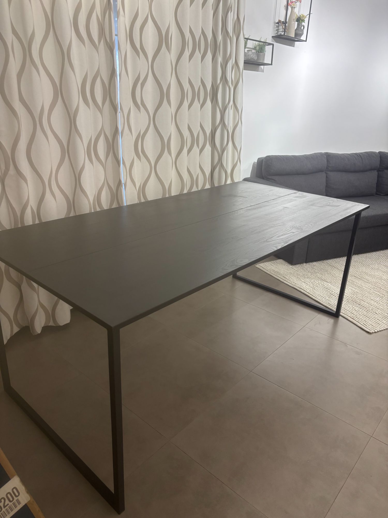 Eetkamertafel Zwart Mango Look image 4