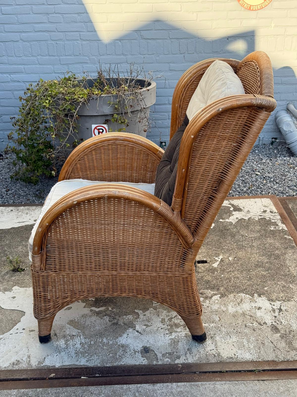 Vintage Wicker Armchair, image 11