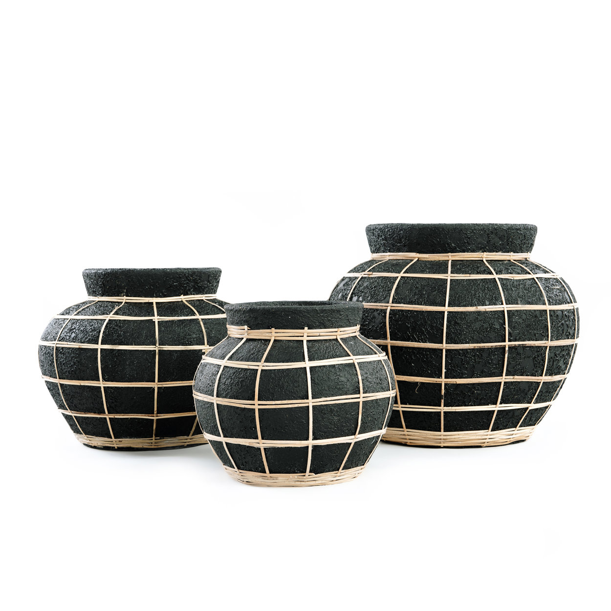 Bazar Bizar | De Belly Vaas - Zwart Naturel - L image 8