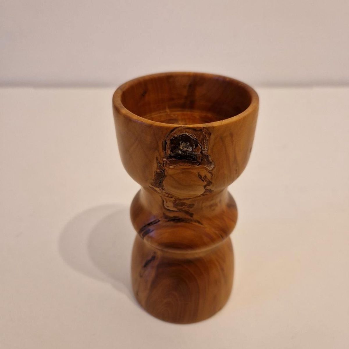 Vintage Walnoothout Kandelaar Waxinelicht Houder image 5