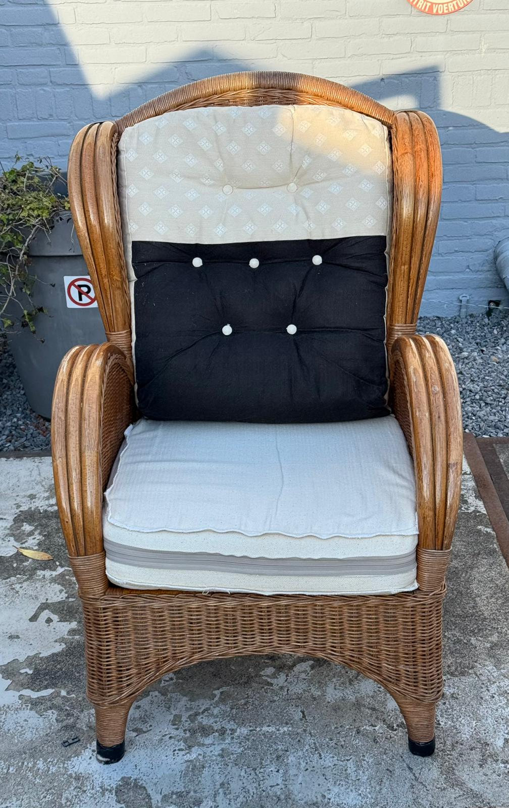 Vintage Wicker Armchair, image 4