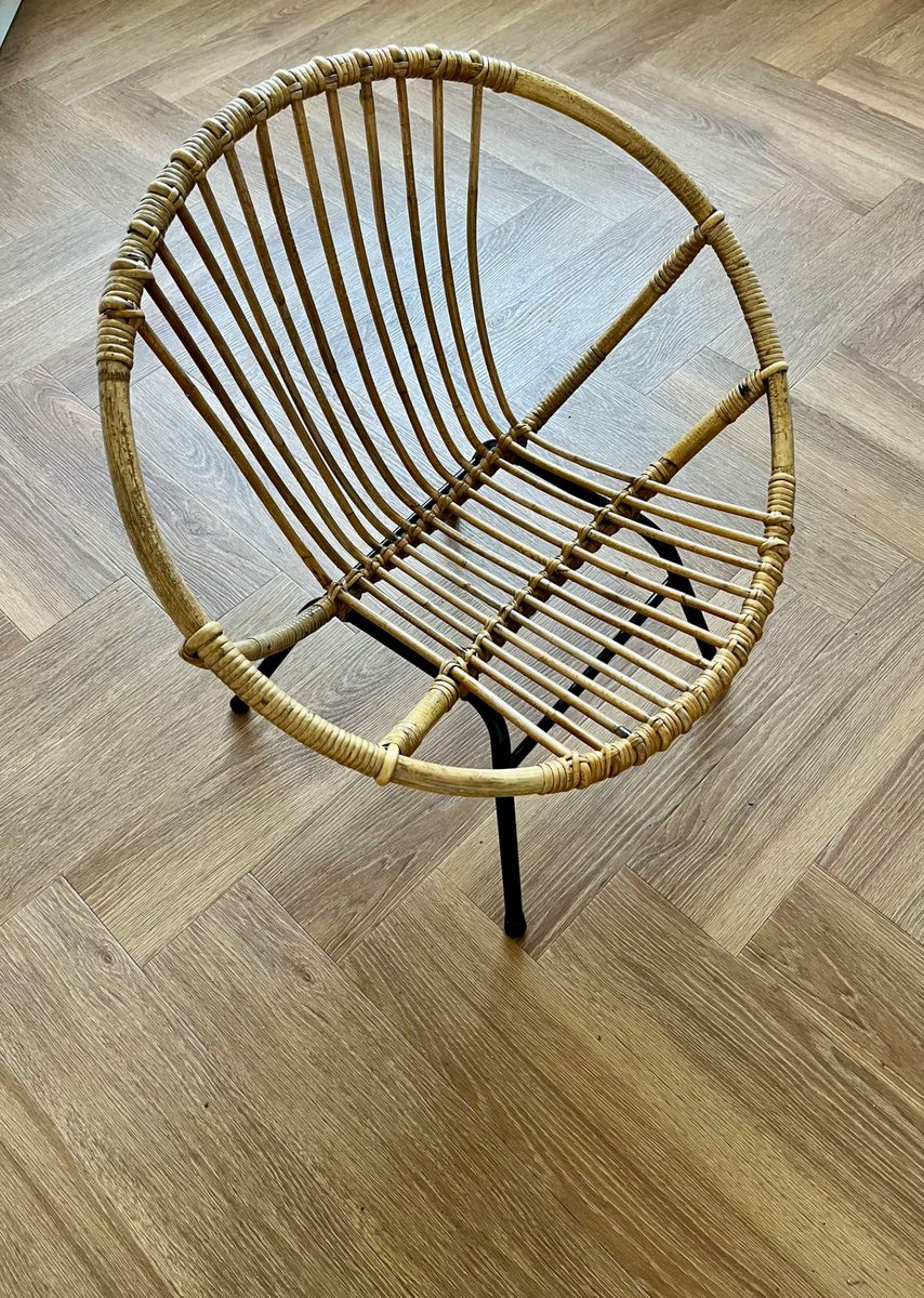 Rohé Noordwolde Rotan Bamboe Fauteuil 1960 image 11