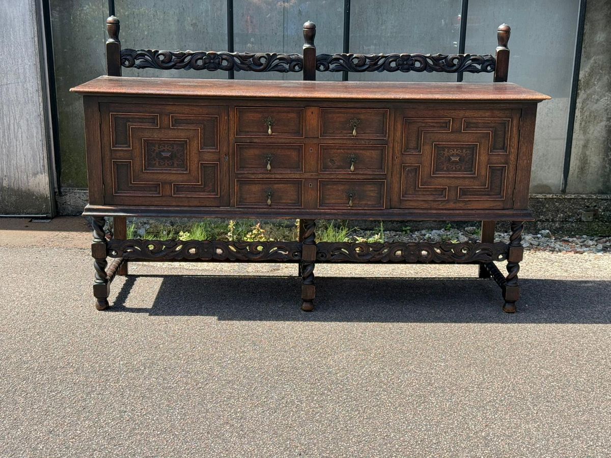 Jacobean Style Carved Oak Sideboard image 3