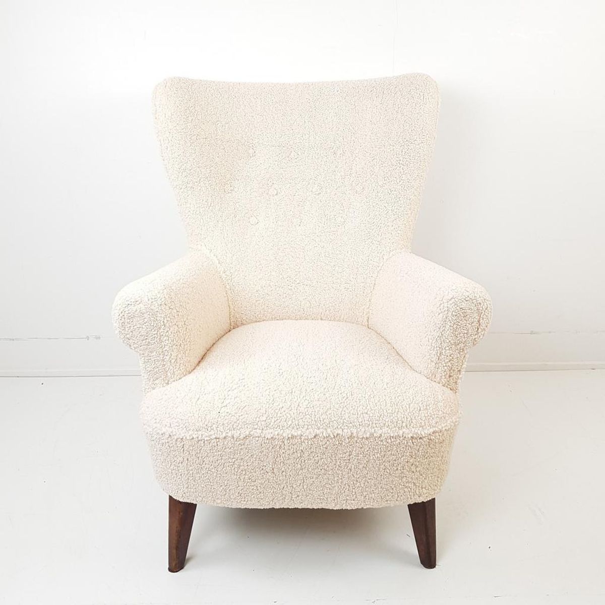 Artifort Fauteuil Theo Ruth Heren Model | Teddy Stof Crème image 6