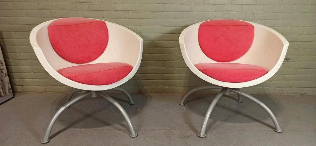 Set 2 Vintage Gubbo Swivel Fauteuils, Mia Lagerman, Ikea image 19