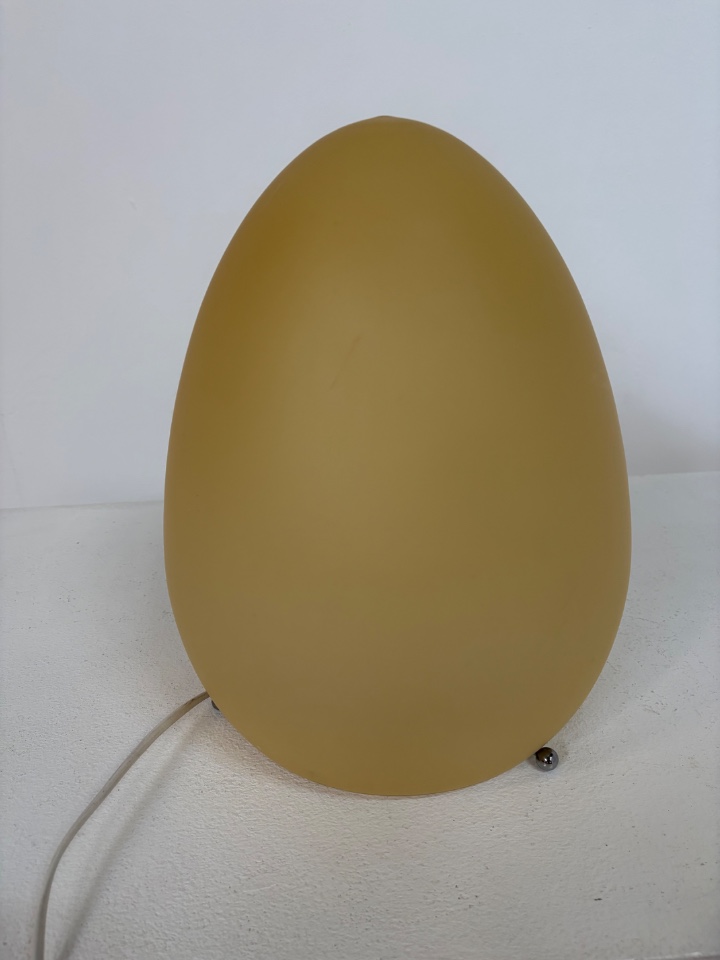 Vintage Opaline Glass Selene Italy Egg Lamp image 7
