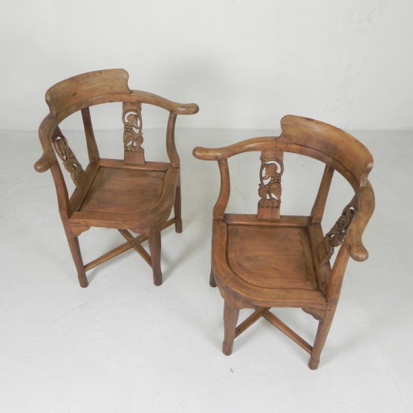 Set Van 2 Hoekstoelen In Teak, Jaren '80 image 4