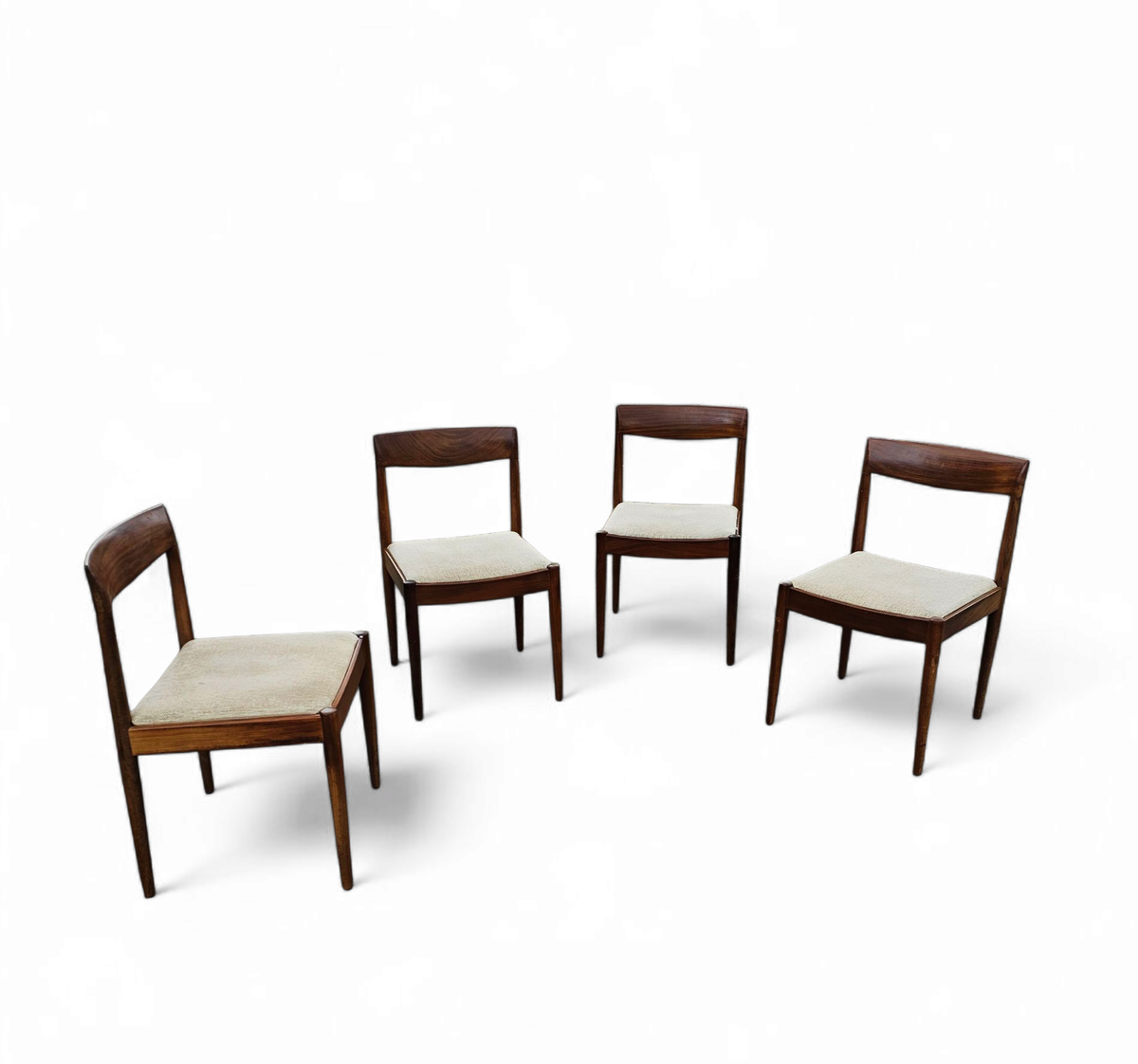 4 X Scandinavian Teak Dining Chairs / 1970s image 6