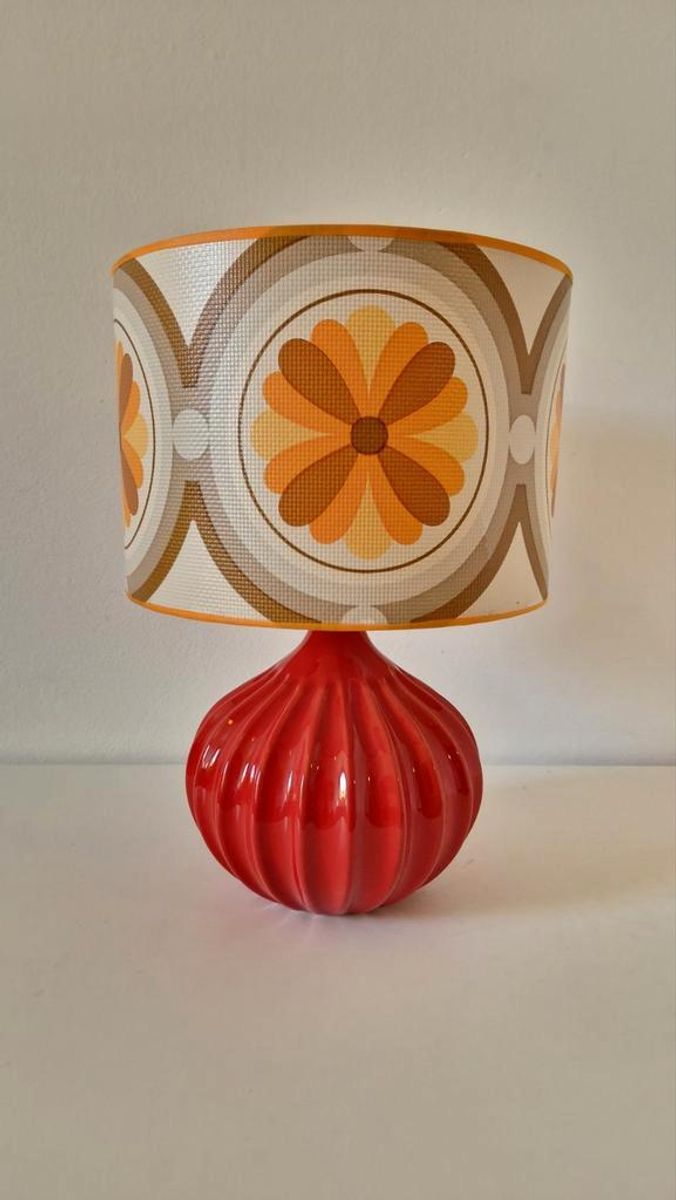 Retro Lamp Jaren 70 Stijl Schemerlamp Tafellamp image 2