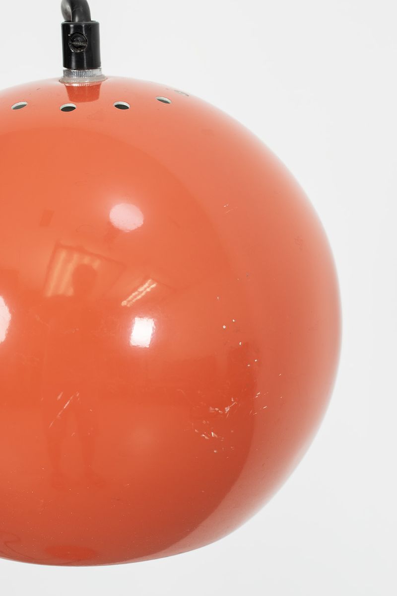 Oranje 70's Vloerlamp Met Verstelbare Bol image 3