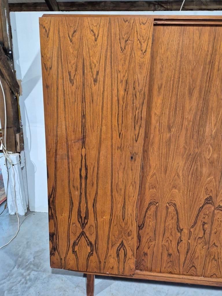 Mid Century Pallisander Fineer Klerenkast 4 Deurs Deens image 3