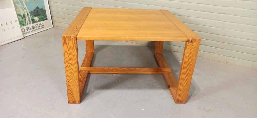 Vintage Design Grenen Salontafel, Vierkant image 5