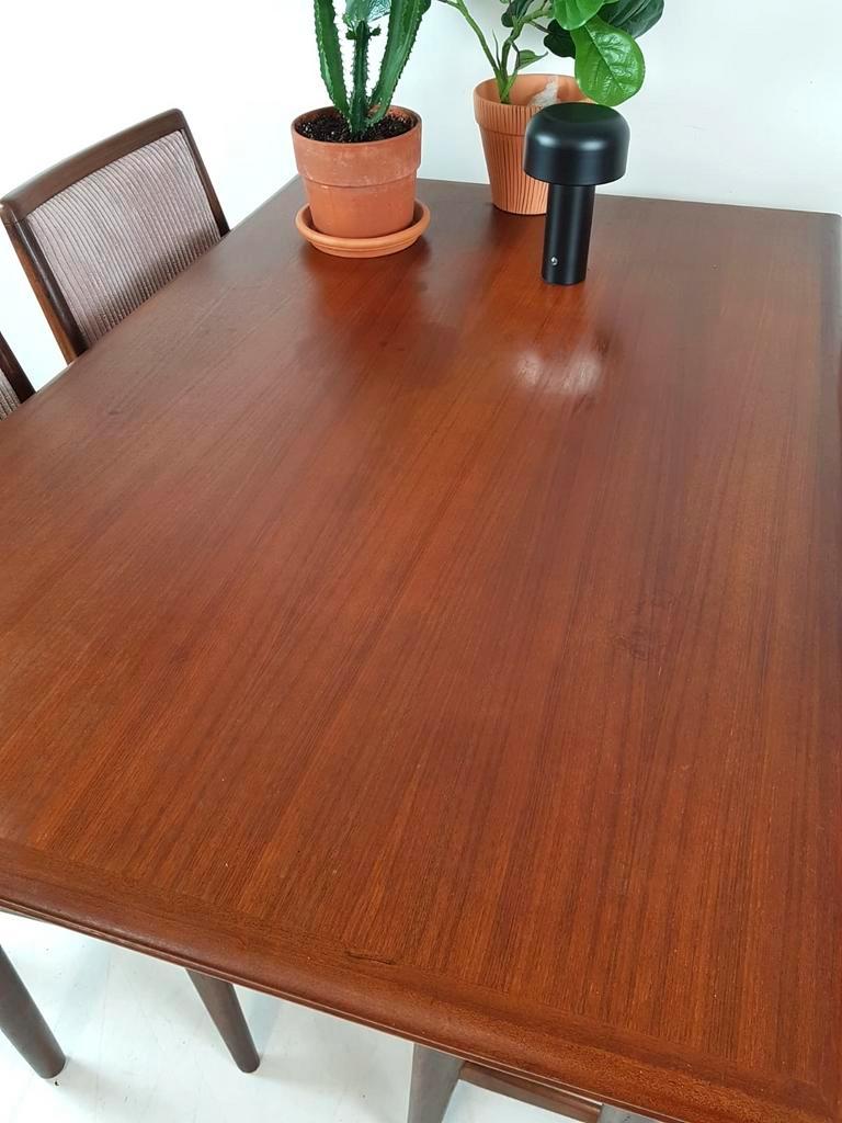 Vintage Teakhouten Uitschuifbare Eettafel | Tafel image 6